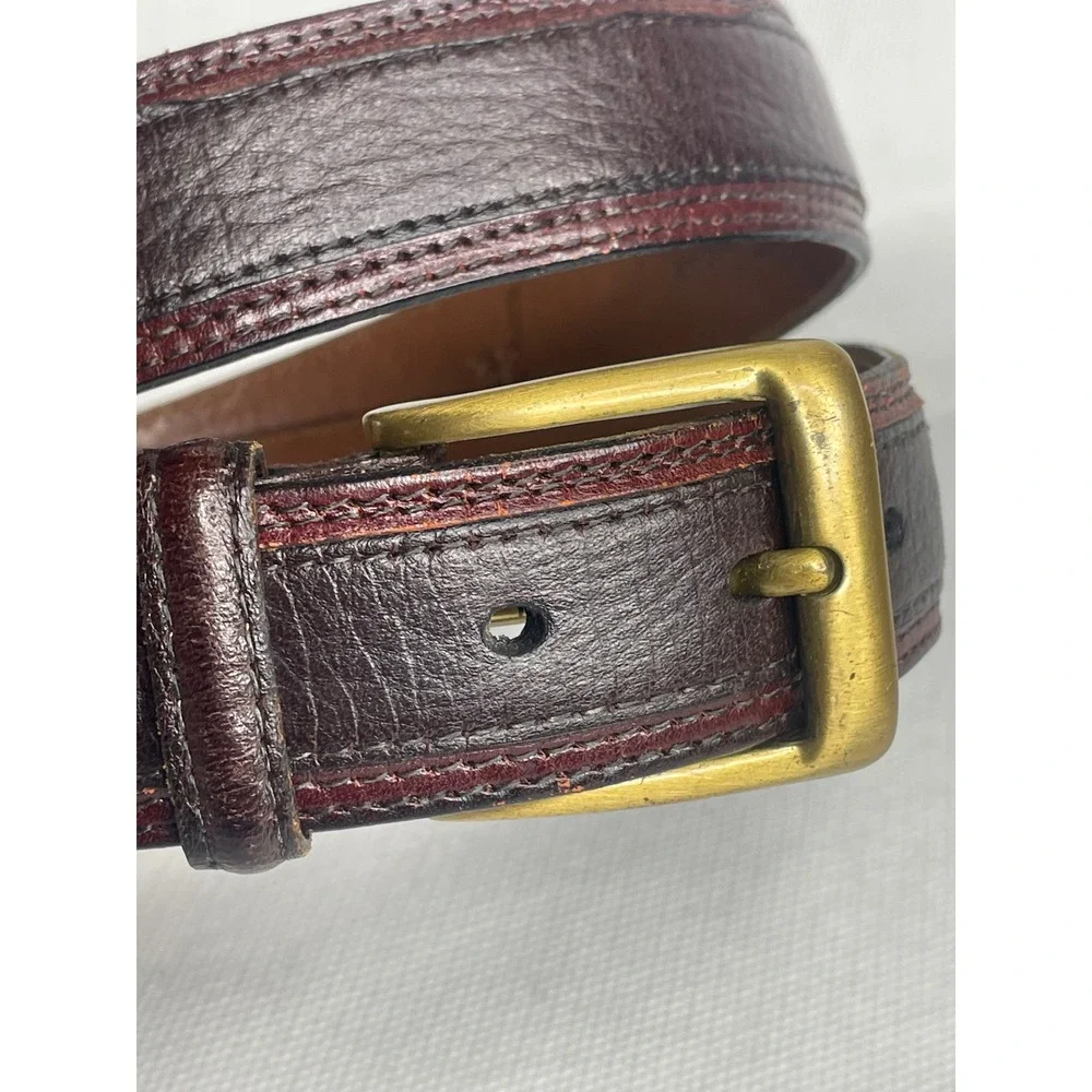 Johnston & Murphy Aniline Kipskin Shoulders Belt Handcrafted Size 32 (30